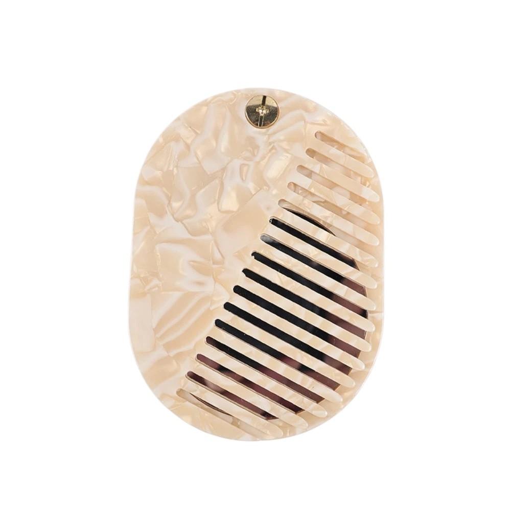 Anti-Static Folding Hair Brush Mini Acetate Makeup Mirror Portable 2-in-1 Comb Mirror  Student Use