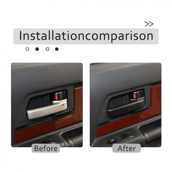 Mattschwarze Innen-Türgriff-Abdeckung Zierleiste für Toyota FJ Cruiser 2007-