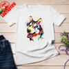 Colorful Siberian Husky Tops Tee Shirt Creative Color Husky Image Printed T Shirt Tops Unisex Unisex High Quality Cotton Summer Tee