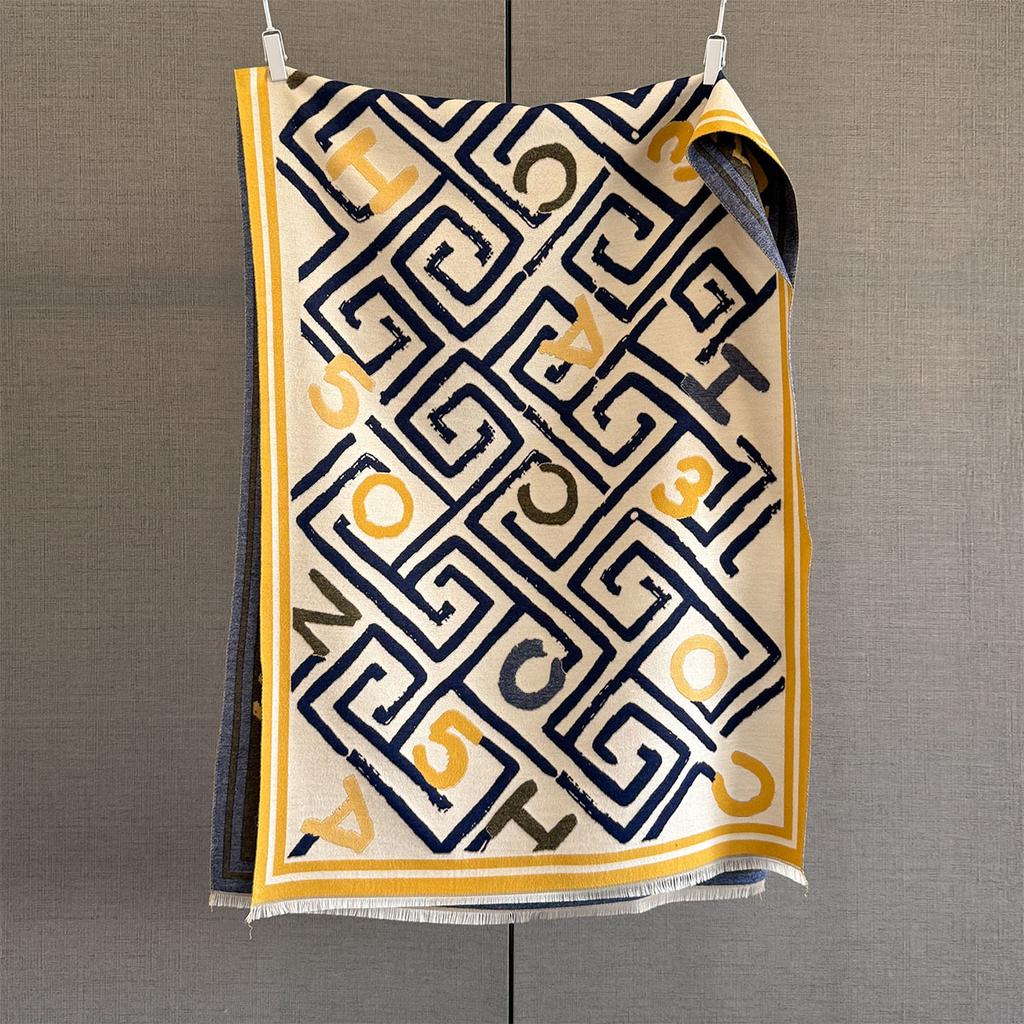 Winter Print Thick Warm Scarf Men Women Design Universal Cold Proof Scarves Luxury Foulard Bufandas Hijabs Poncho