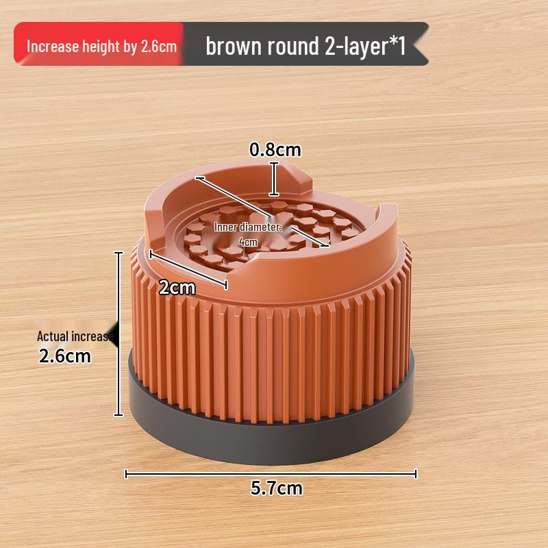 Adjustable Non-Slip Furniture Leg Pads for Moisture-Proof Heightening of Tables and Cabinets.