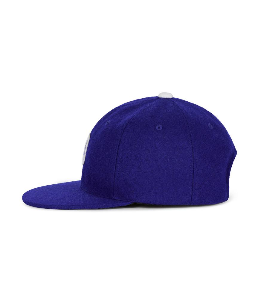 Bajal Va Square Applique Wool Baseball Cap Ultramarine
