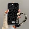 Black Leopard Print Phone Case for Motorola Moto Edge 70 G86 G56 G15 G35 G34 G75 PLAY G85 6 Fusion Stylus Pro 4G 5G With Lanyard