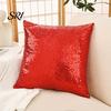 Elegant Pillow Cover Pillowcase Sequins Decorative Cushion Modern Farmhouse Soft Polyester Style for Sofa Bedroom Office Touch