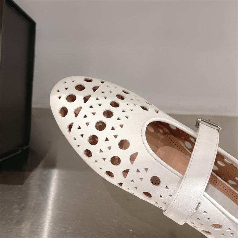 Hollow Out Women's Shoes, Breathable Soft Soled Sandals, Women's Flat Bottomed Comfortable Dancing Shoes