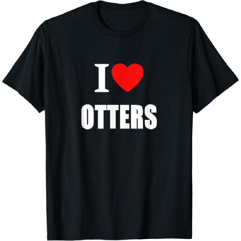 

I Love Otters For Nature Lovers Men Women Kids T-Shirt XXXXXL чёрный