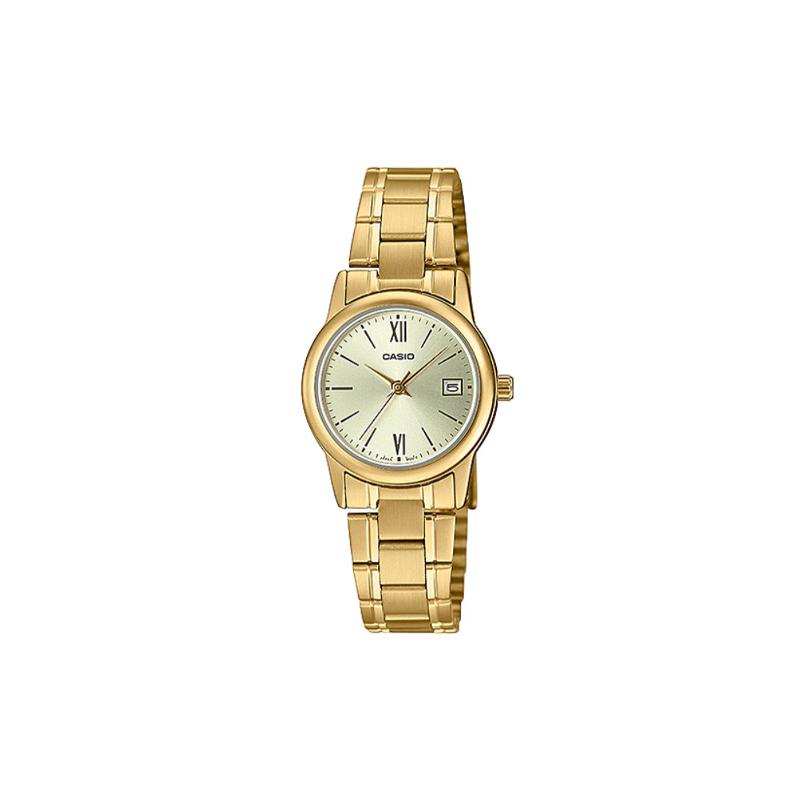 

Casio STANDARD series simple business small round watch small gold watch casual versatile small dial date display waterproof quartz LTP-V002G-9B3 золотий