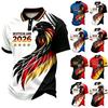 Men's Casual Printed Polo Shirt Lightweight Breathable Short Sleeve Round Neck Top Suitable for Daily Wear and Outdoor Activities