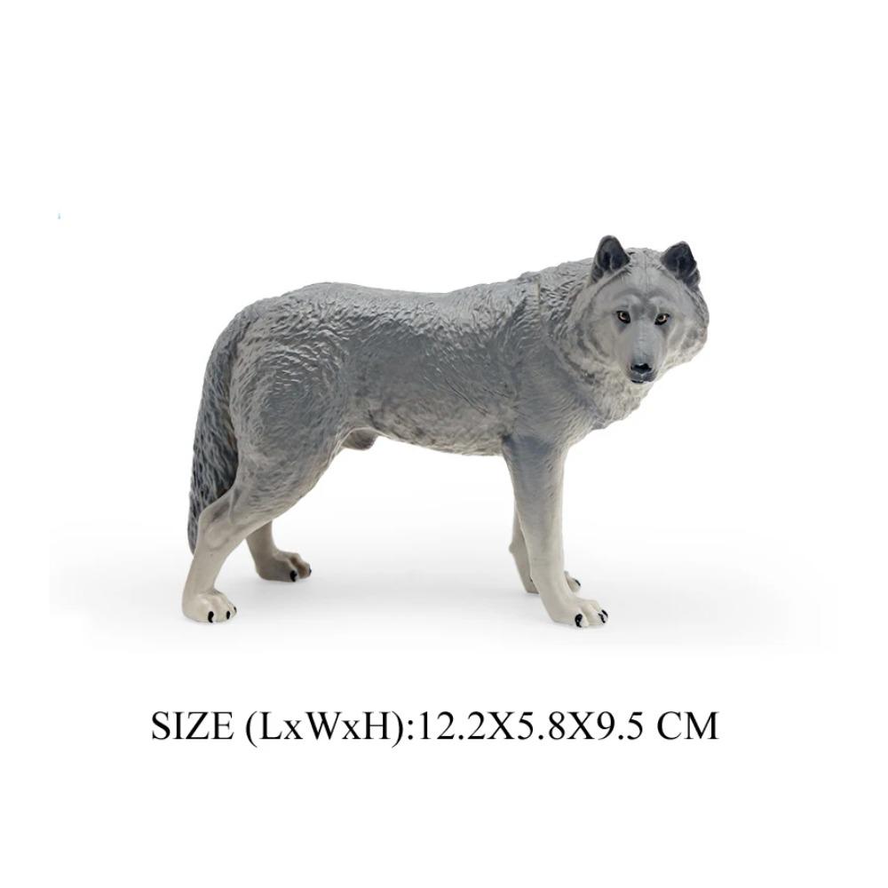 Realistische Wilde Dieren Arctische Wolf Buidelwolf Gorgonops Manenwolf Model Actiefiguren Jungle Bos Dier Speelgoed voor Kinderen