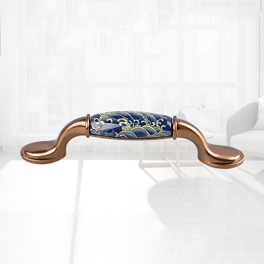2pcs Contemporary Luxury Handles High-end American-style Handles European Ceramic Knobs  Cabinets