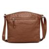 Women's Crossbody Bag Soft Leather New Women's Retro Large Capacity Multi Compartment Single Shoulder Bag Multi Pocket