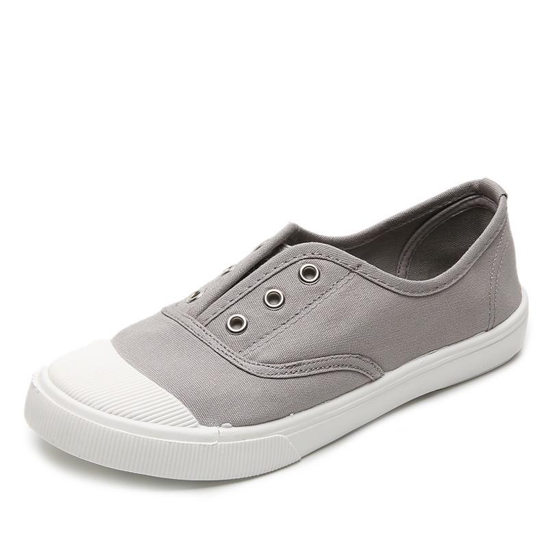 2025 Women's Casual Slip-On Canvas Shoes - Versatile White Flats