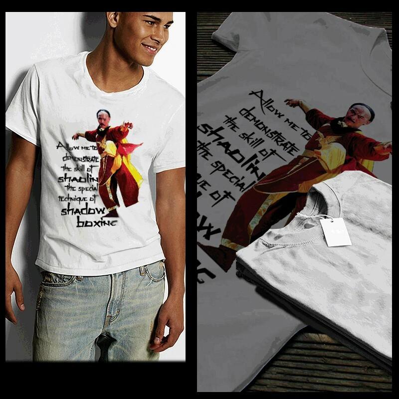 Kung Fu T-Shirt Martial Arts Buddha Monk Shaolin Karate Fighting Quote XL White