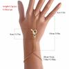 Europe and the United States popular ins style punk love imitation pearl bracelet exaggerated personality metal finger chain jewelry