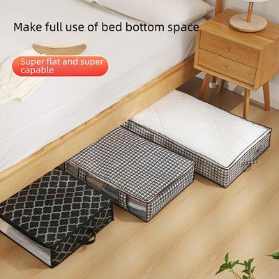 Borsa portaoggetti pieghevole a forma di pied de poule per letto grande - Organizzatore antipolvere e antiumidità per vestiti e trapunte