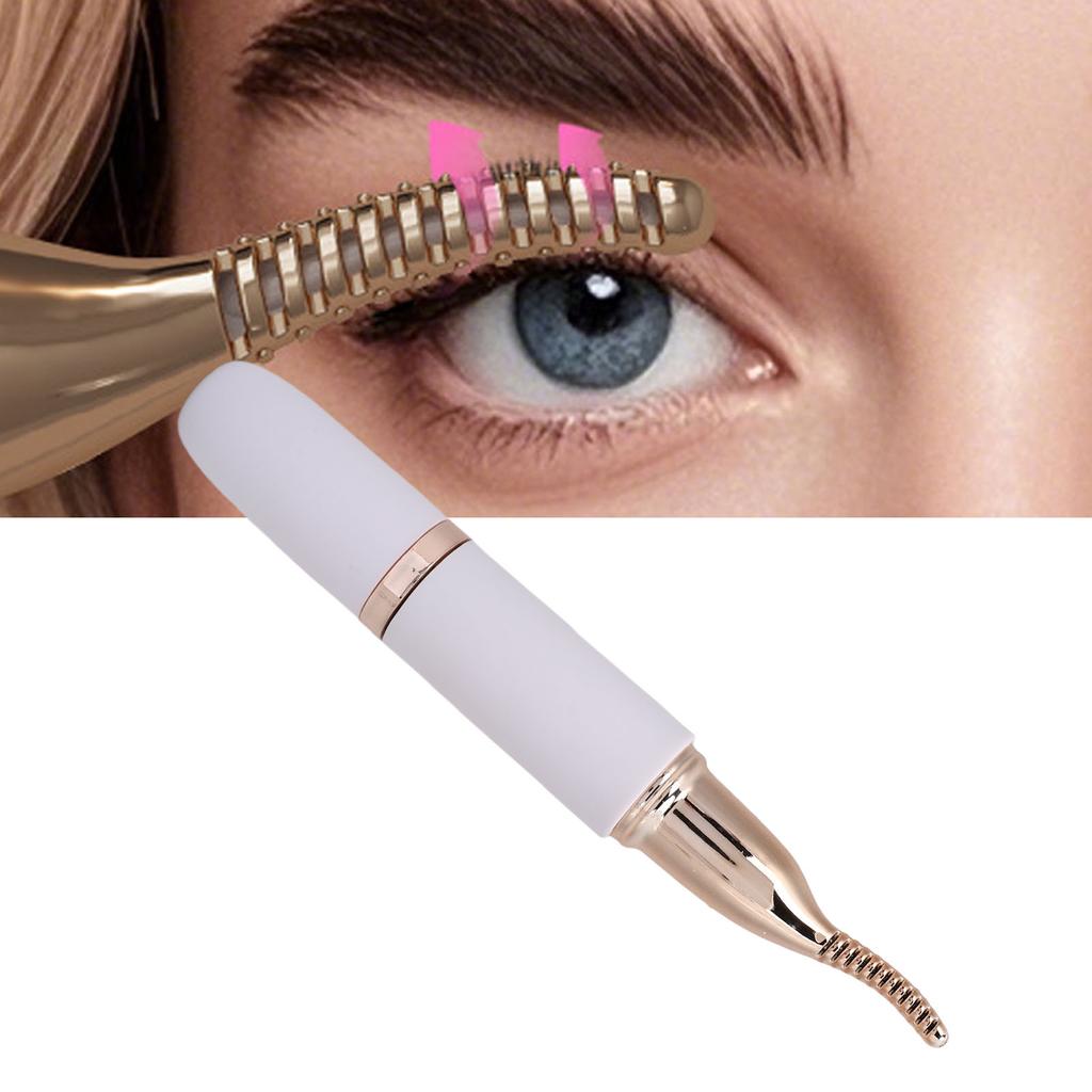 Heated Eyelash and Eyebrow Nose Trimm 3 In 1 USB Rechargeable Lash White