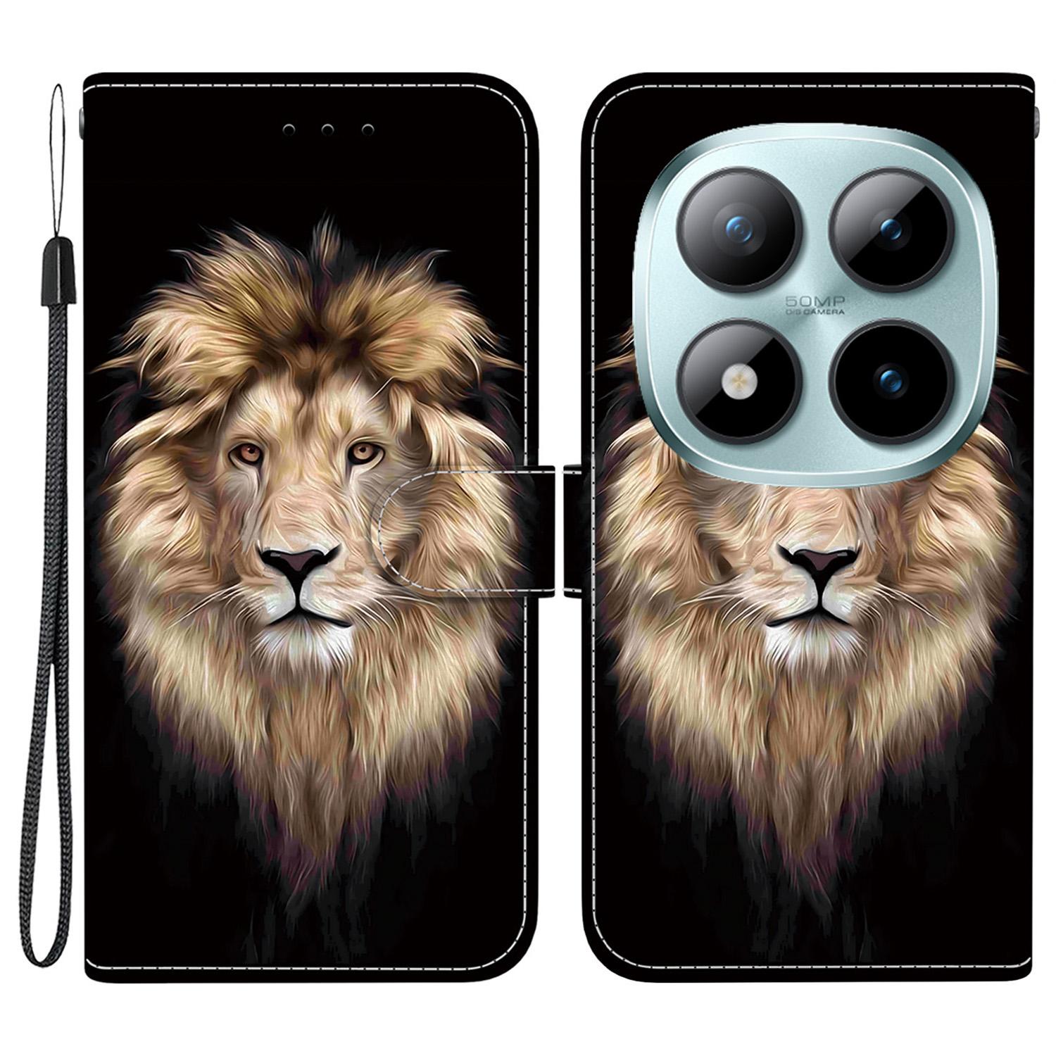 

Для Xiaomi Redmi Note 15 Pro 5G (Глобальний) Шкіряний гаманець-книжка з принтом візерунка, чохол для телефону з ремінцем