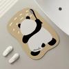Cartoon Cute Panda Household Toilet Door Mat Special-shaped Water-absorbing Easy-drying Foot Mat Bathroom Diatom Mud Floor Mat