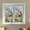 Rainbow Window Privacy Film, Decorative Static Cling Stickers, Heat Control & UV Blocking Glass Cling, Waterproof 100x45cm Static Glass Sticker for