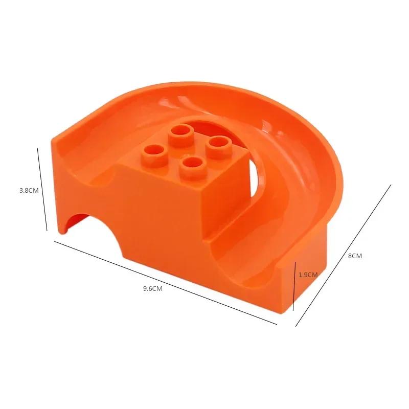 Big Size Building Blocks Marble Race Run Maze Games Compatible Large Bricks Running Ball Chute Giraffe Kids Gift Educational Toy