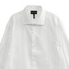 Emporio Armani Solid Color Point Collar Button Long Sleeve Shirt Men Shirts White 3D1C86-1NIUZ-F146