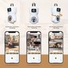 Dual Lens WiFi PTZ Smart Bulb Surveillance Camera with Full Color E27