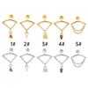 316L Stainless Steel Cross Lip and Ear Bone Stud Pendant - European & American Style Multi-purpose Piercing Jewelry