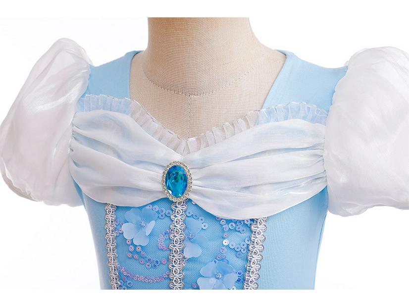 Cinderella Princess Ballet Costume - Girls' Fairy Tale Leotard with Tulle Skirt