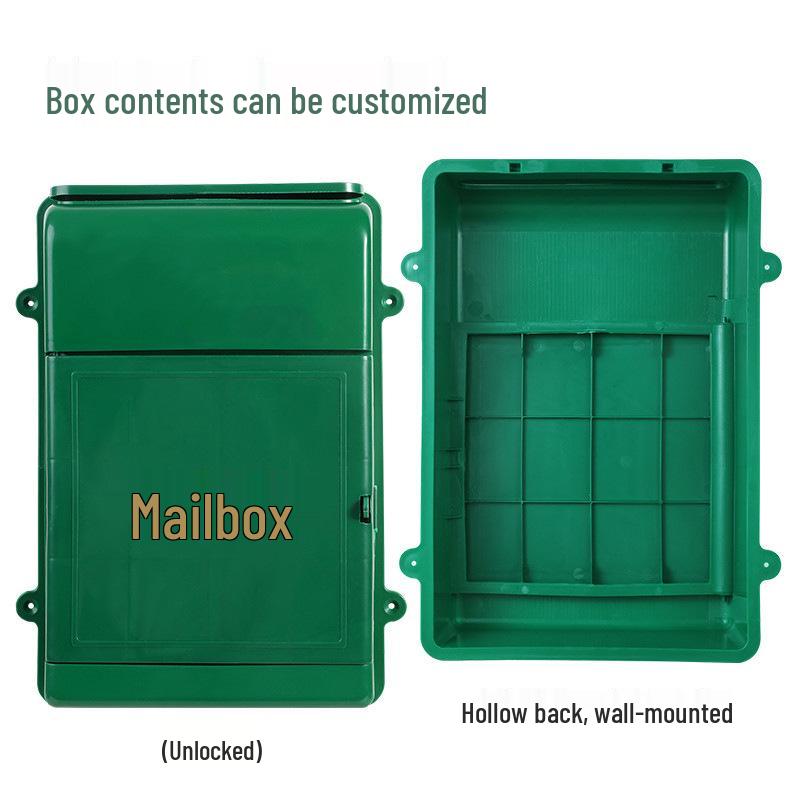 Compact Wall-Mounted Lockable Plastic Box for Mail, Complaints, Suggestions, and Milk