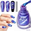 Dynamic Diamond Crushed Cat Eye Nail Polish, Icy Transparent Pearlescent Glitter Porcelain White Cat Eye Manicure Decor