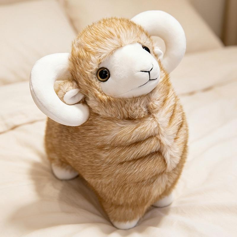 20Cm Standing Lamb Doll Plush Toy Stuffed Brown Grey Sheep Grassland Animal Plushie Birthday Present