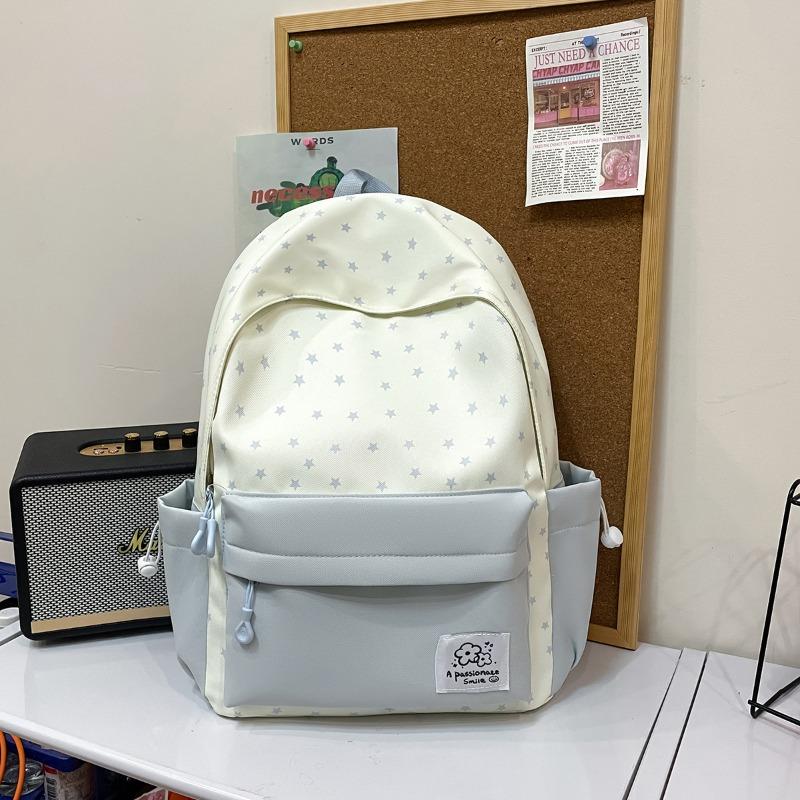 Japanese Ins High-value Student Schoolbag, Fresh and Sweet Candy-colored Star Backpack, Large-capacity and Lightweight Backpack.