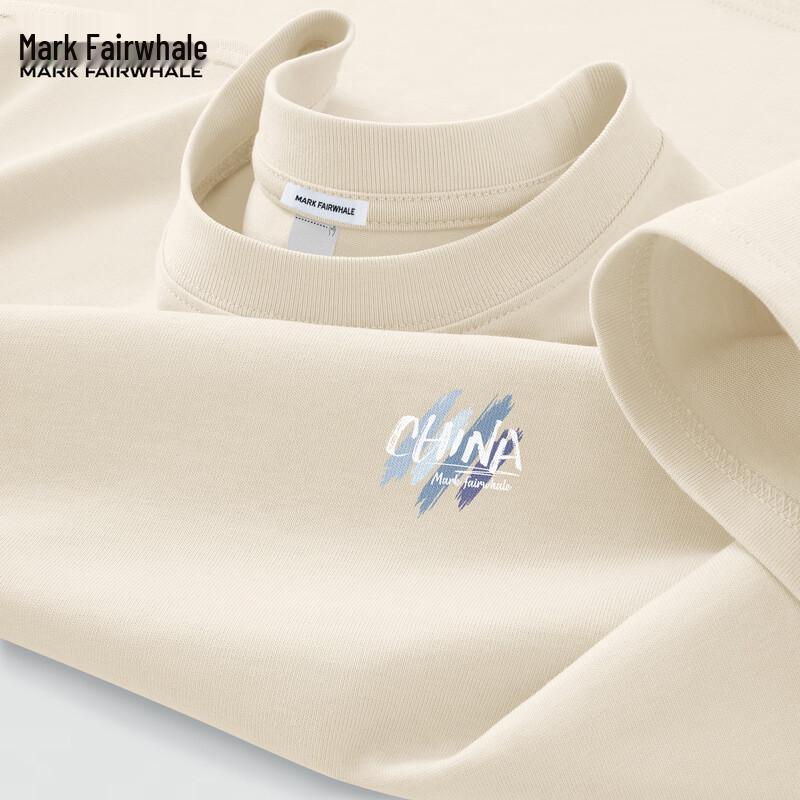 Mark Hua Fei Men s 2026 Summer Pure Cotton Loose Fit T-Shirt L