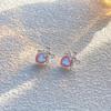 Silver Needle New Bow Stud Earrings Love Explosion Earrings Fresh and Sweet Girl Style Earrings Women