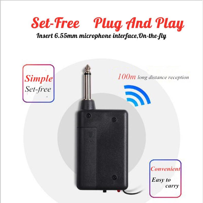 Professional Wireless Microphone System Handheld UHF Channels Dynamic Mic Karaoke Computer KTV Wedding Meeting Receiver