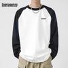 Mark Fairwhale Men's Color-Block Pure Cotton Long-Sleeve T-Shirt