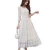 Village Embroidered Long Party White Flared Long White Long White Long Lace Wedding Size 323 H&T Women's Dress, White, Dress, Dress, Dress, Dress,