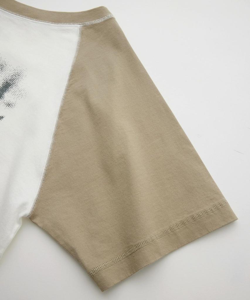 Casual Blurred Logo Layered Shoulder White X-girl Tee, Women's,