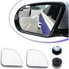 2 PCS Fan Shaped Frameless Wide Angle Blind Spot Mirror, Car Blind Spot Mirror, HD Convex Glass Angle Adjustable, Fit for Most Cars (Transparent)