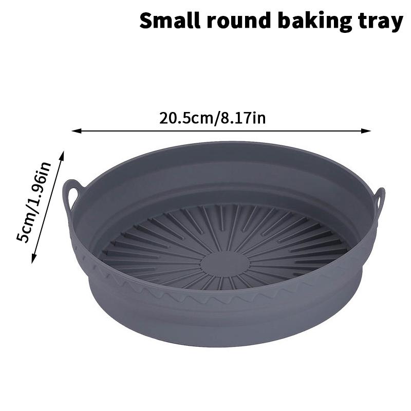 Foldable Air Fryer Silicone Mould Reusable Air Fryer Basket Food Safe Non Stick Air-Fryer Kitchen Accessorie Cooking Tool