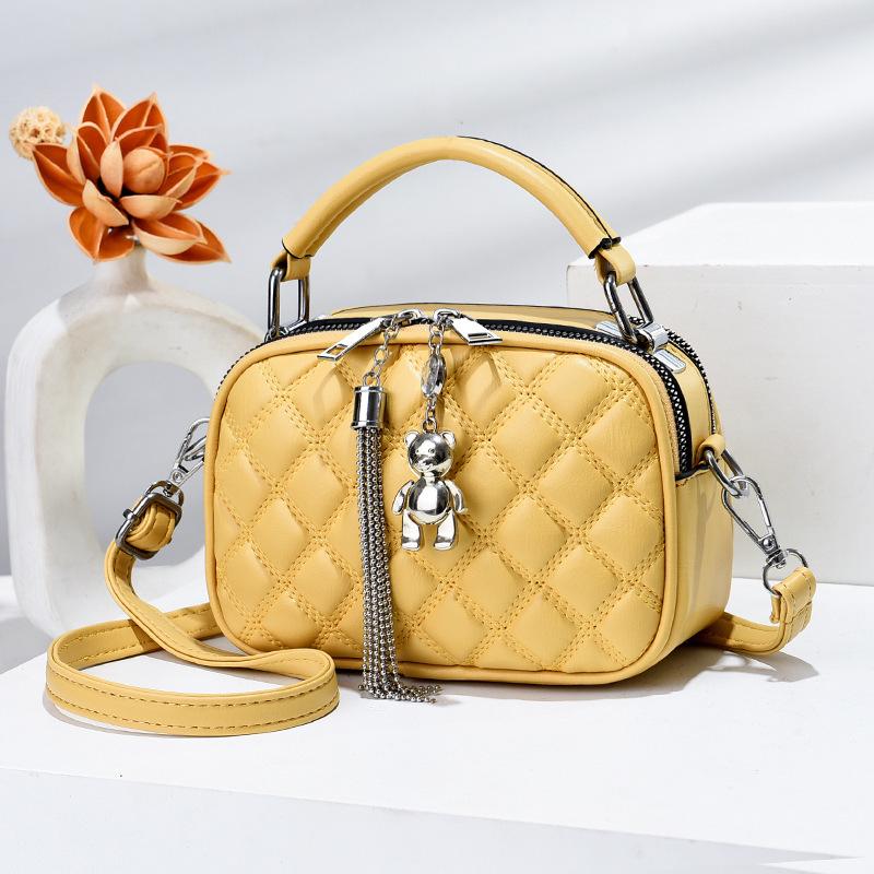 Women's Diamond Quilted Mini Crossbody Bag 2025 - New Textured Style Shoulder Handbag