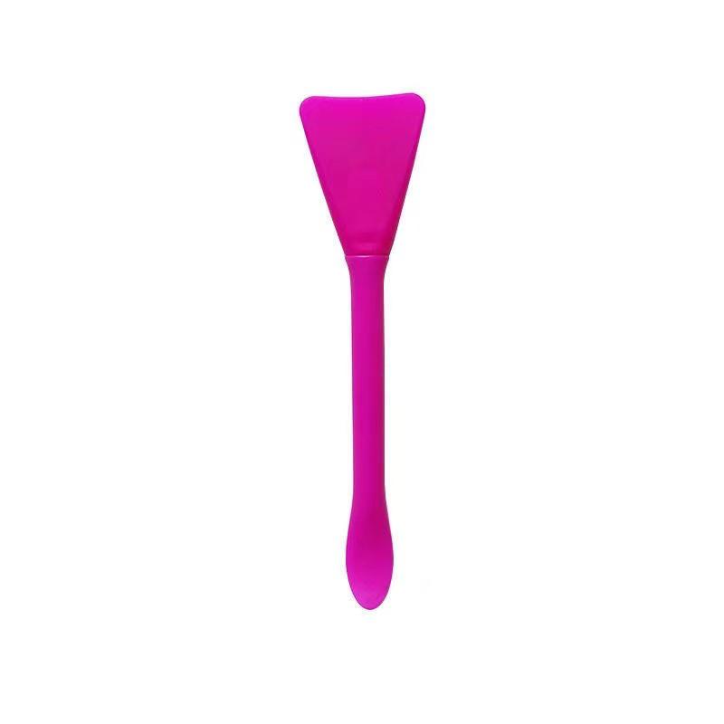 Versatile Double-Headed Silicone Mask Brush with Spoon for Easy Mud Mask Application