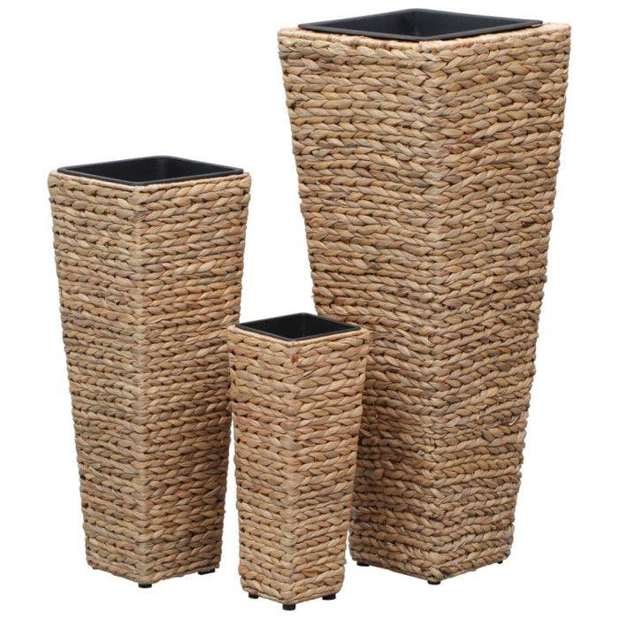 Ensemble de jardinières surélevées en jacinthe d'eau - VidaXL - Marron - 3 tailles