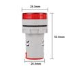 Mini Voltmetro Digitale Rotondo 22mm AC 12-500V Volt Tensione Tester Misuratore Monitor Potenza Indicatore LED Spia per Auto Camion Camper