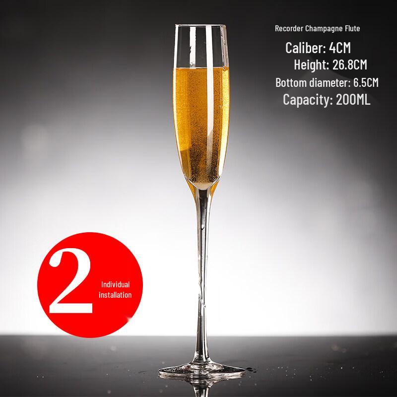 European Crystal Champagne Flute Set (Pair)