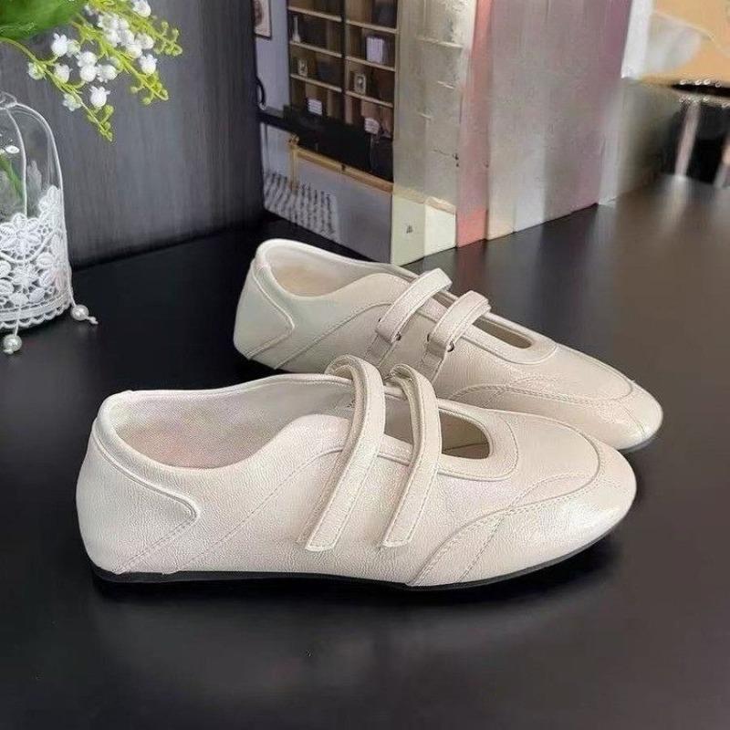 Round Toe Shallow Mouth Flat Shoes Autumn New Soft Sole Soft Surface Non-slip Wear-resistant Low-top Single Shoes