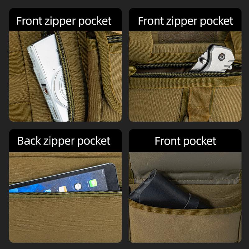 Men Camouflage Shoulder Bag Tactical Fishing Camping Tote Trekking Climbing Bags Large Multi-Pocket Travel Laptop Messenger Pack