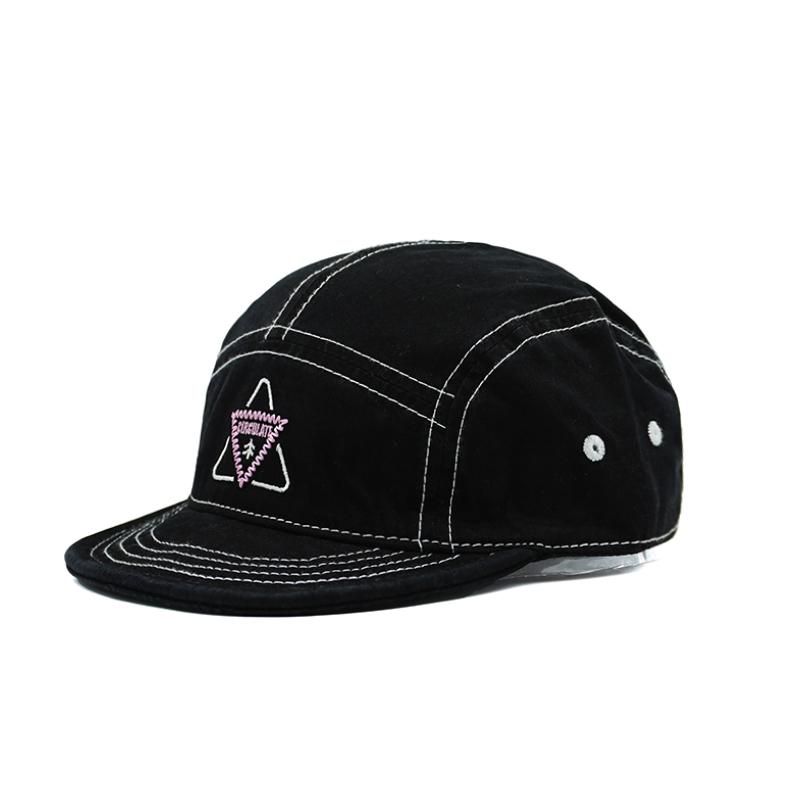 Embroidery Short Soft Brim Baseball Cap 5 Panels Cotton Dad Caps Adjustable Snapback Hat Hats Big Size Outdoor Travel Sunshade