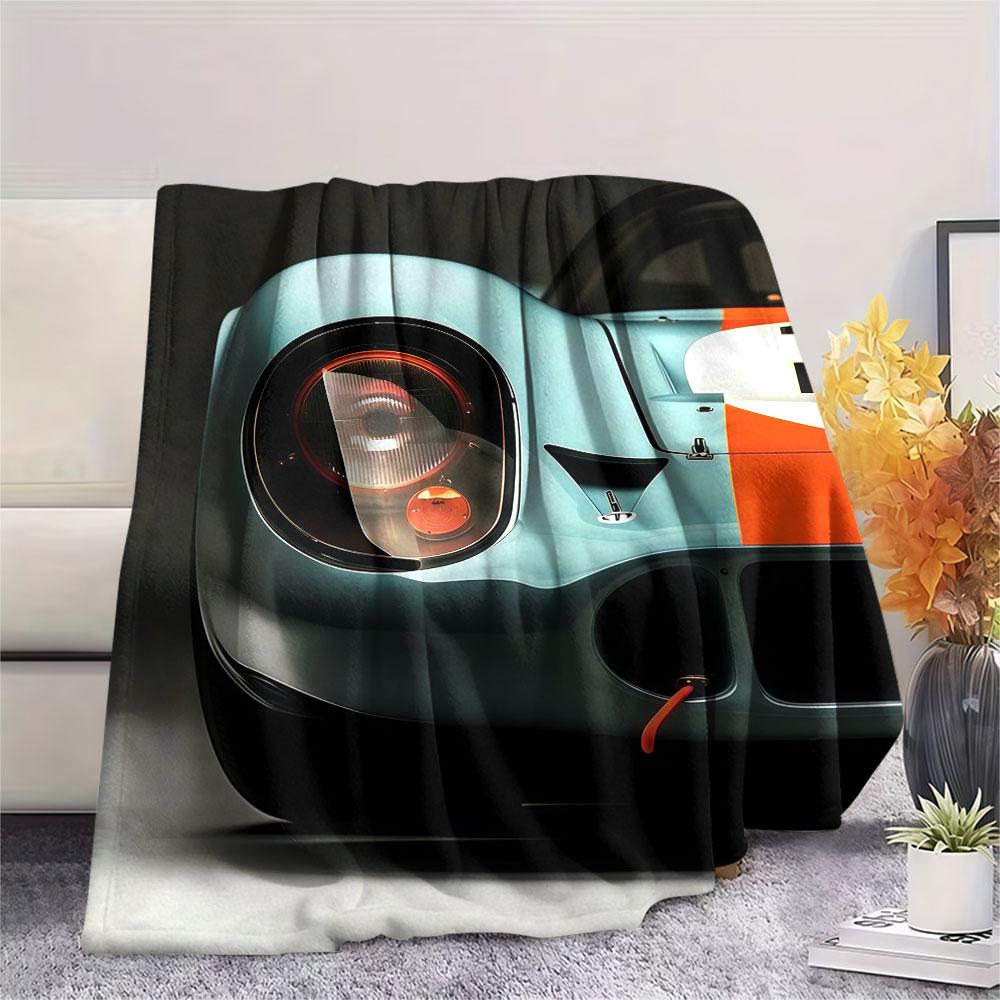 Gulf Printed Flannel Blanket, soft throw for bedroom sofa, washable, Christmas present, great gift.