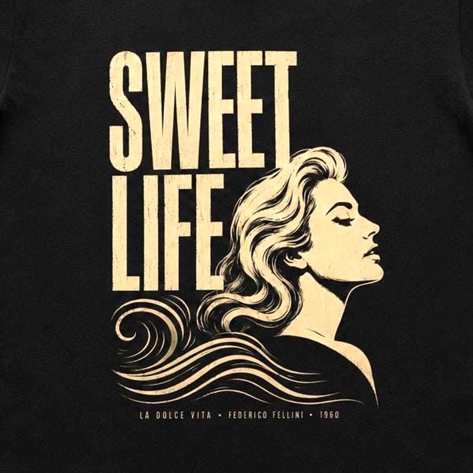 La Dolce Vita Shirt, Federico Fellini Tee, Vintage Arthouse Cinema Apparel, Italian Cult Film Graphic T-Shirt, Cinephile Gift, Retro Top 2XL